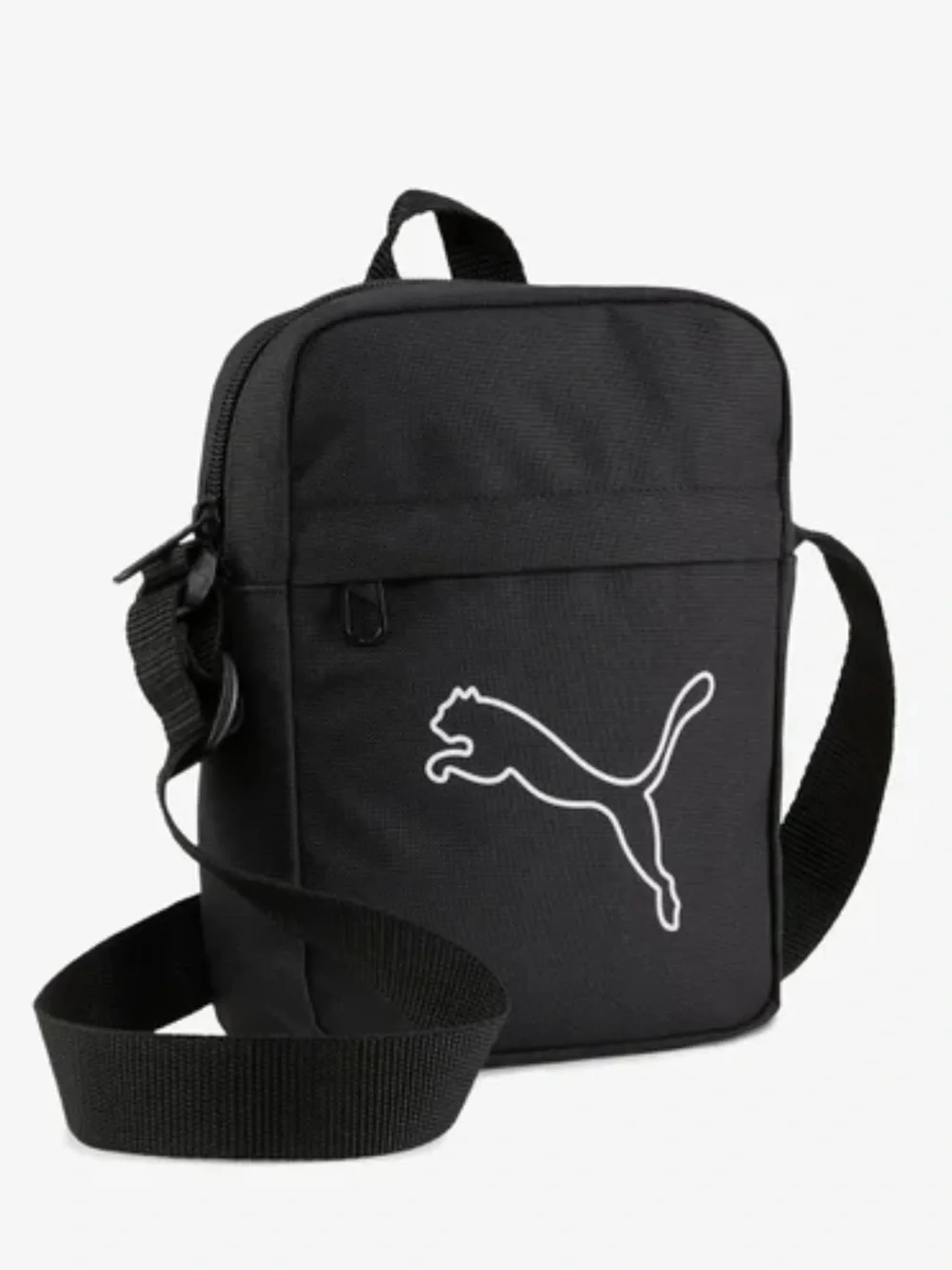 Puma Festival Crossbody Bag White Logo Plaque Adjustable Strap Unisex Vintage
